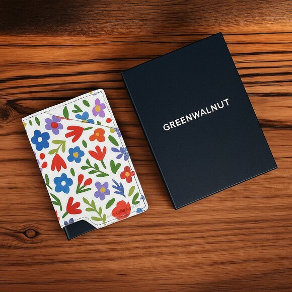 Slim Pop-Up Wallet | Floral Aluminium Wallet Card Holder | Rfid Blocking Minimal - Picture 4 of 6